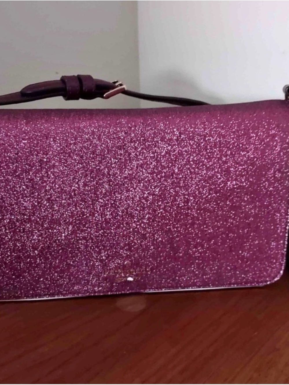 Kate Spade Pink Glitter Crossbody Shoulder Bag Nwt - Picture 3 of 10